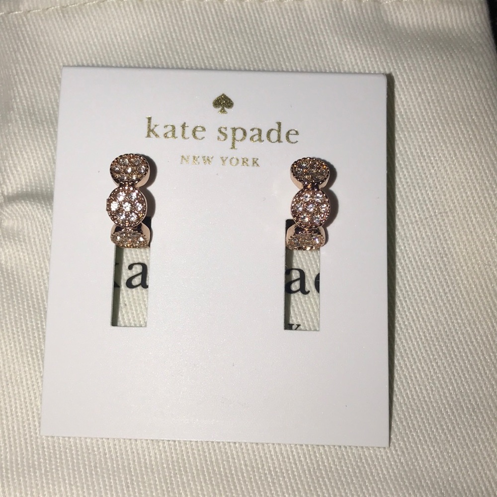 Kate Spade Rose Gold Gatsby Dot Earrings